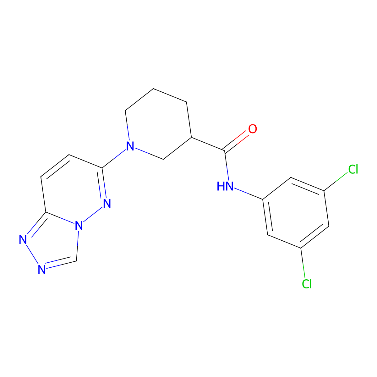 N-(3,5-dichlorophenyl)-1-([1,2,4]triazolo[4,3-b]pyridazin-6-yl)piperidine-3-carboxamide molecular structure, CAS 1144434-93-4
