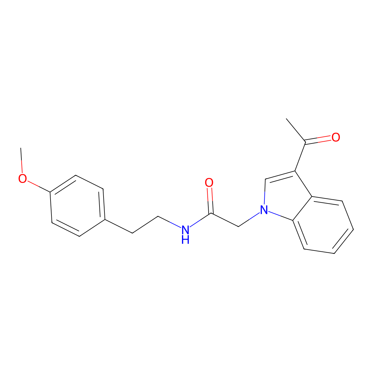 2-(3-acetyl-1H-indol-1-yl)-N-[2-(4-methoxyphenyl)ethyl]acetamide molecular structure, CAS 1144435-14-2