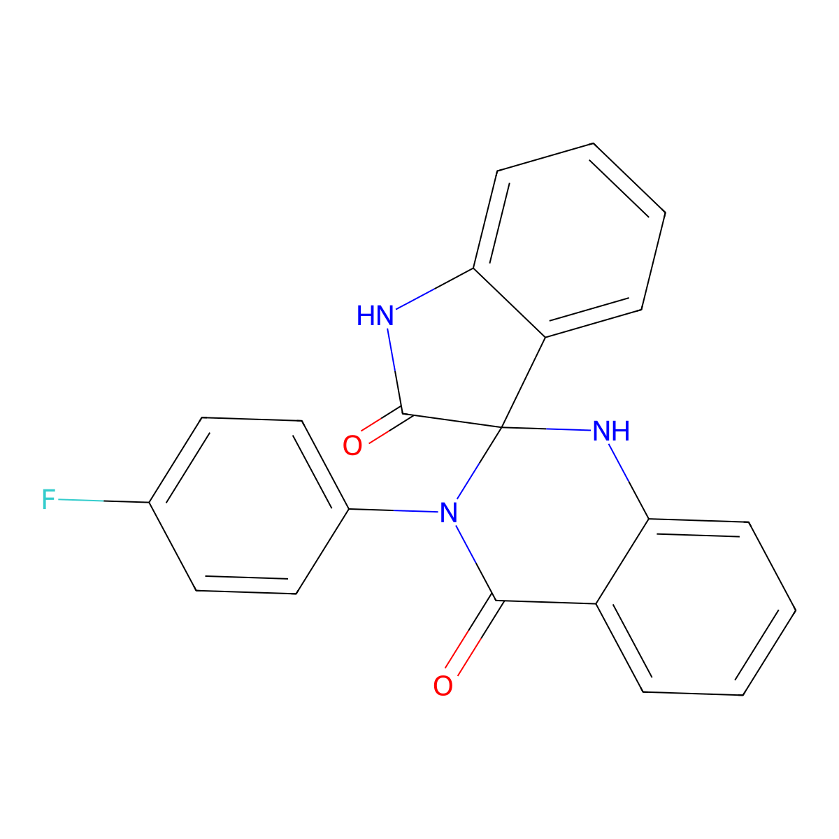 3'-(4-fluorophenyl)-1'H-spiro[indole-3,2'-quinazoline]-2,4'(1H,3'H)-dione molecular structure, CAS 1144435-97-1