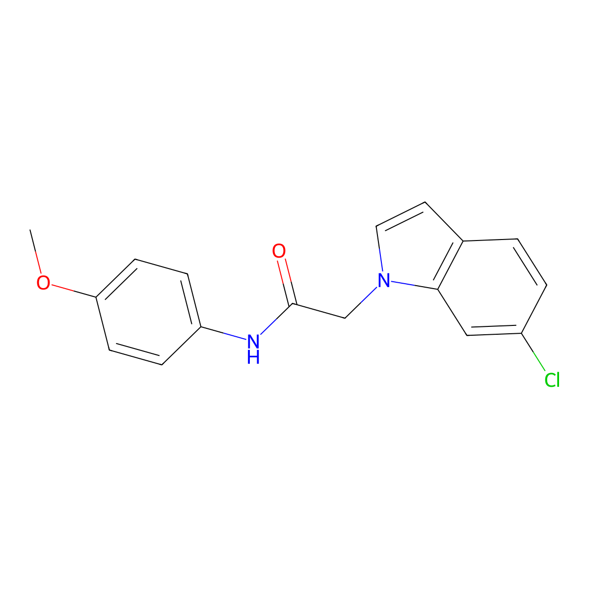 2-(6-chloro-1H-indol-1-yl)-N-(4-methoxyphenyl)acetamide molecular structure, CAS 1144436-18-9