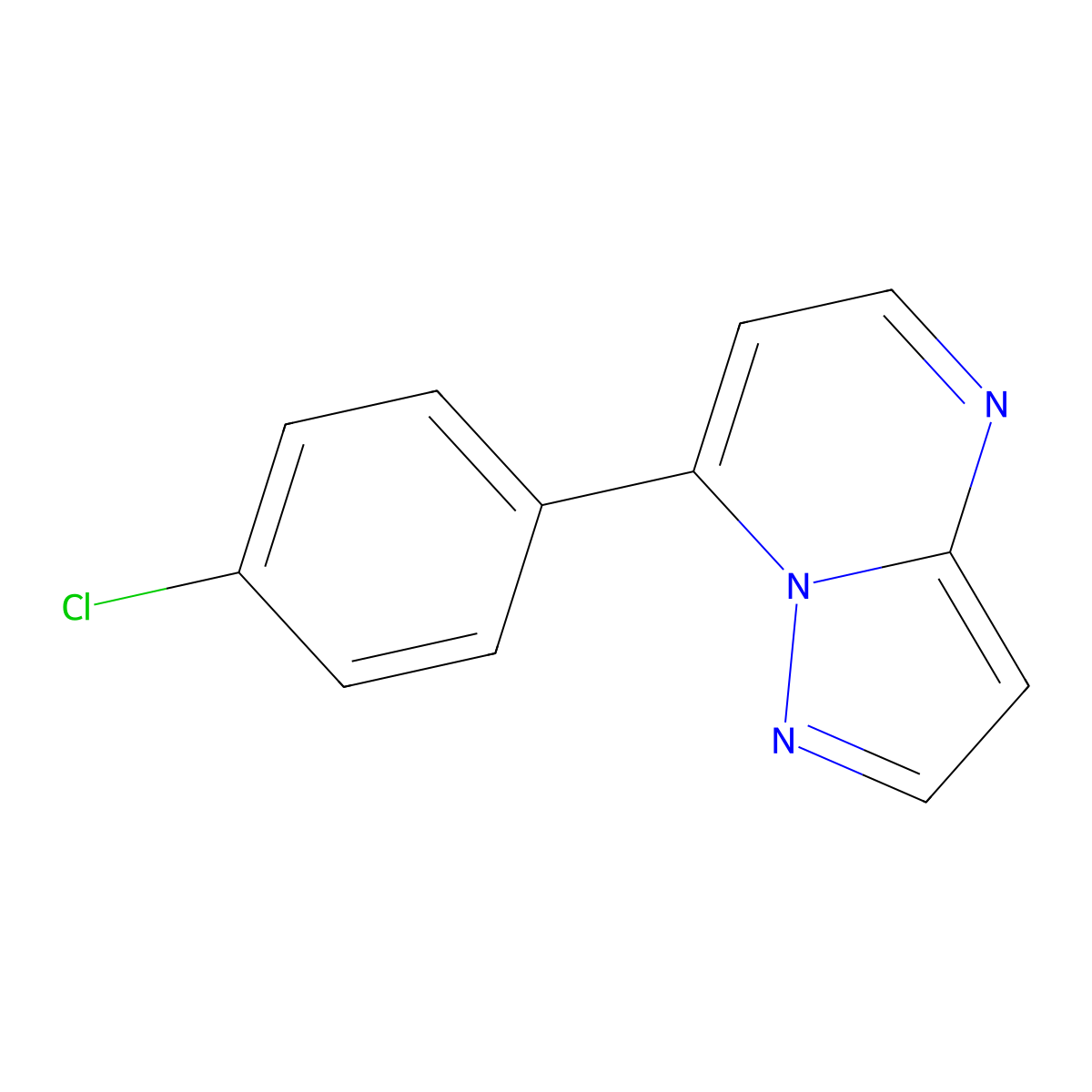 7-(4-Chlorophenyl)pyrazolo[1,5-a]pyrimidine molecular structure, CAS 1144436-40-7