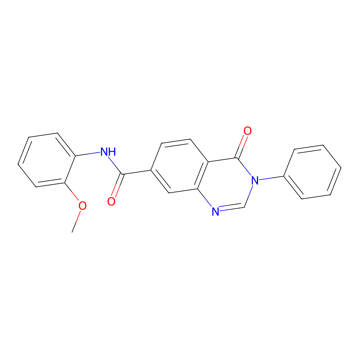 N-(2-methoxyphenyl)-4-oxo-3-phenyl-3,4-dihydroquinazoline-7-carboxamide molecular structure, CAS 1144436-58-7