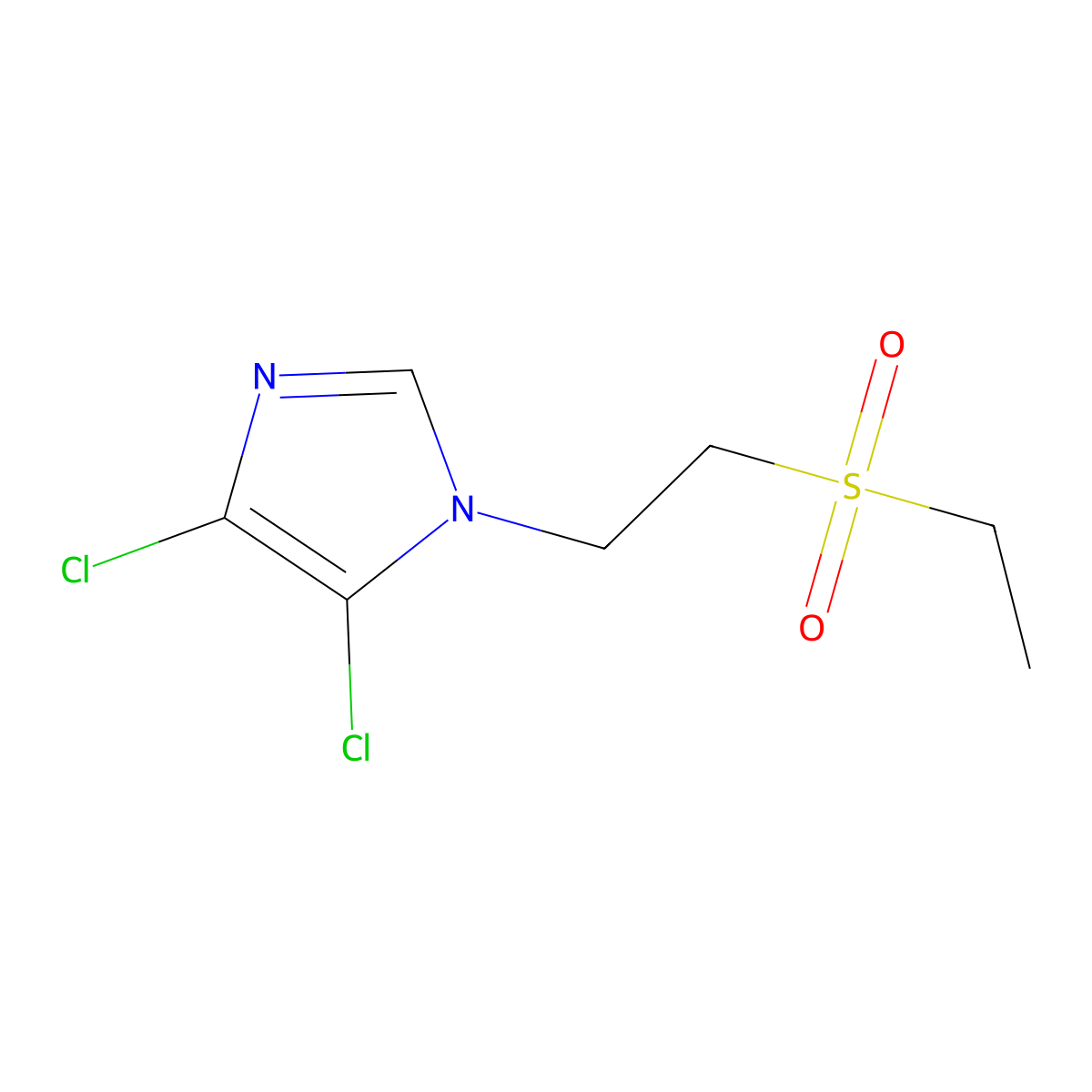 4,5-dichloro-1-(2-(ethylsulfonyl)ethyl)-1H-imidazole molecular structure, CAS 1144436-82-7