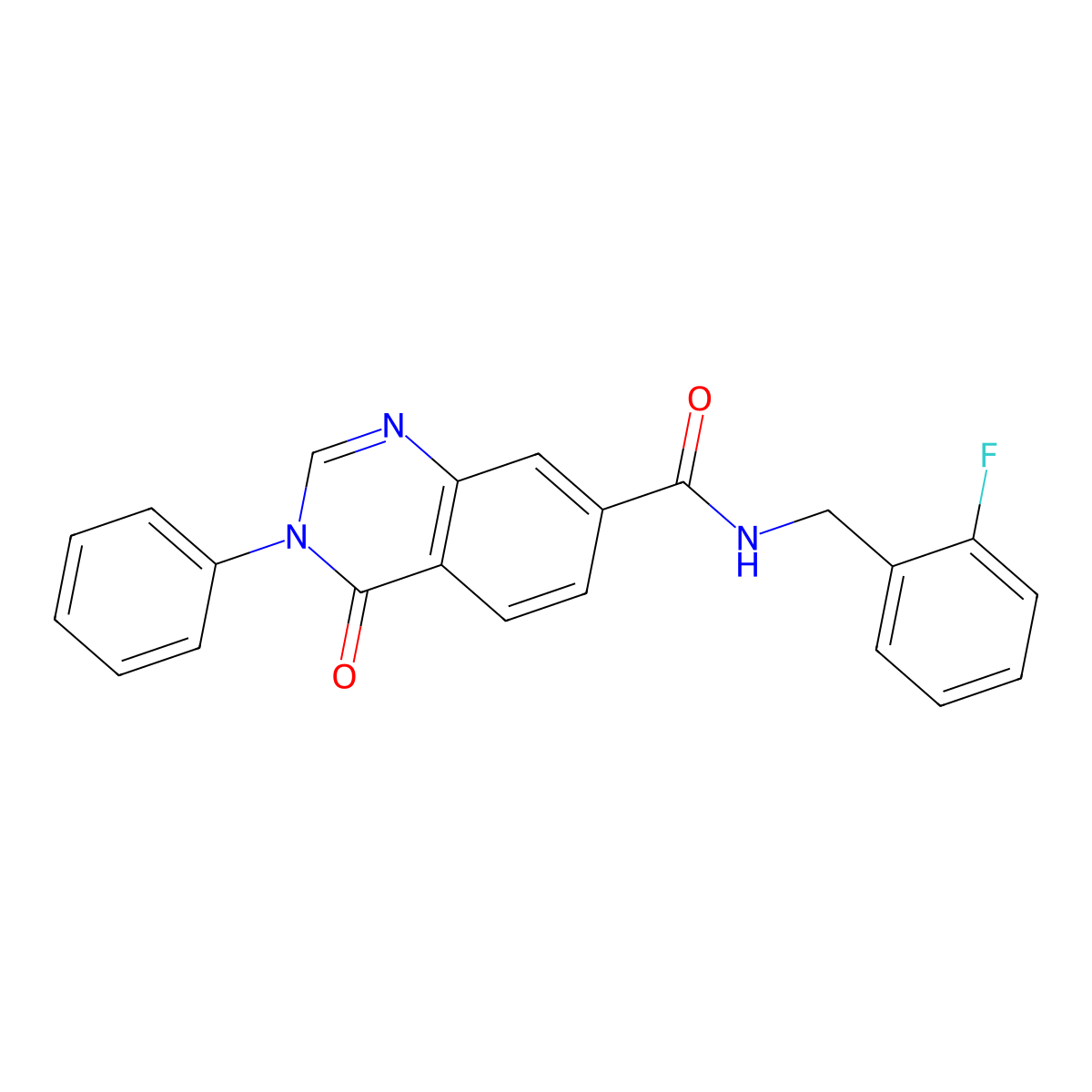 N-(2-fluorobenzyl)-4-oxo-3-phenyl-3,4-dihydroquinazoline-7-carboxamide molecular structure, CAS 1144437-07-9
