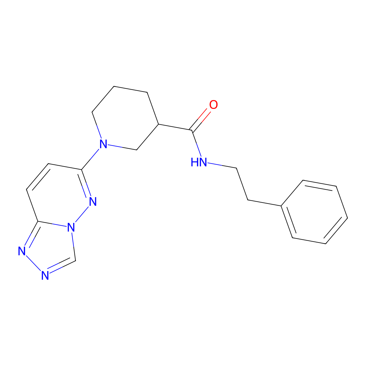 N-(2-phenylethyl)-1-([1,2,4]triazolo[4,3-b]pyridazin-6-yl)piperidine-3-carboxamide molecular structure, CAS 1144437-56-8