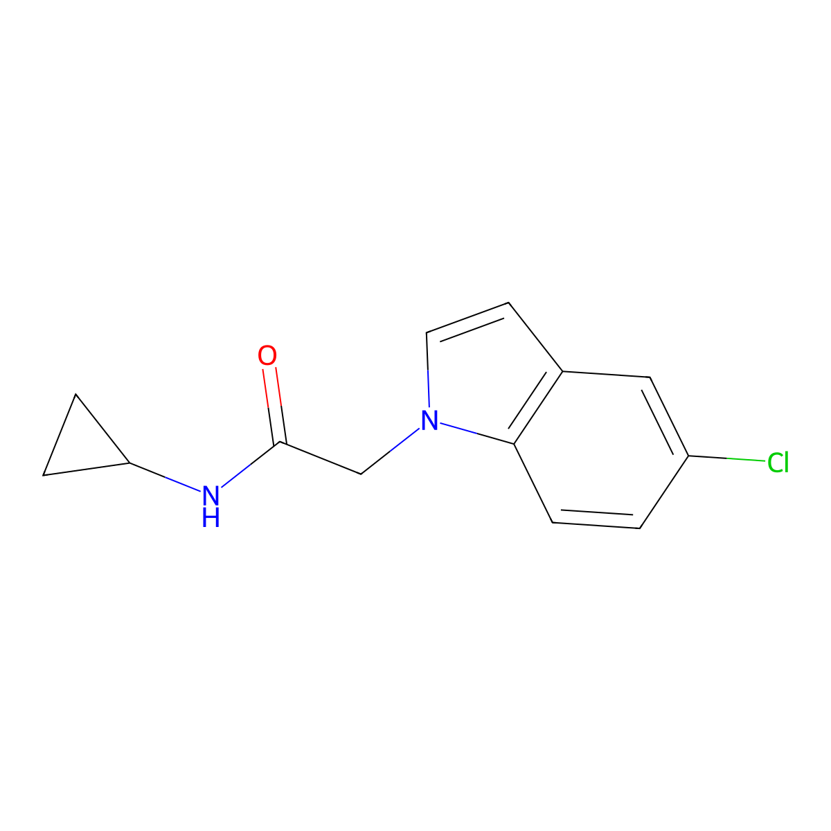 2-(5-chloro-1H-indol-1-yl)-N-cyclopropylacetamide molecular structure, CAS 1144437-59-1