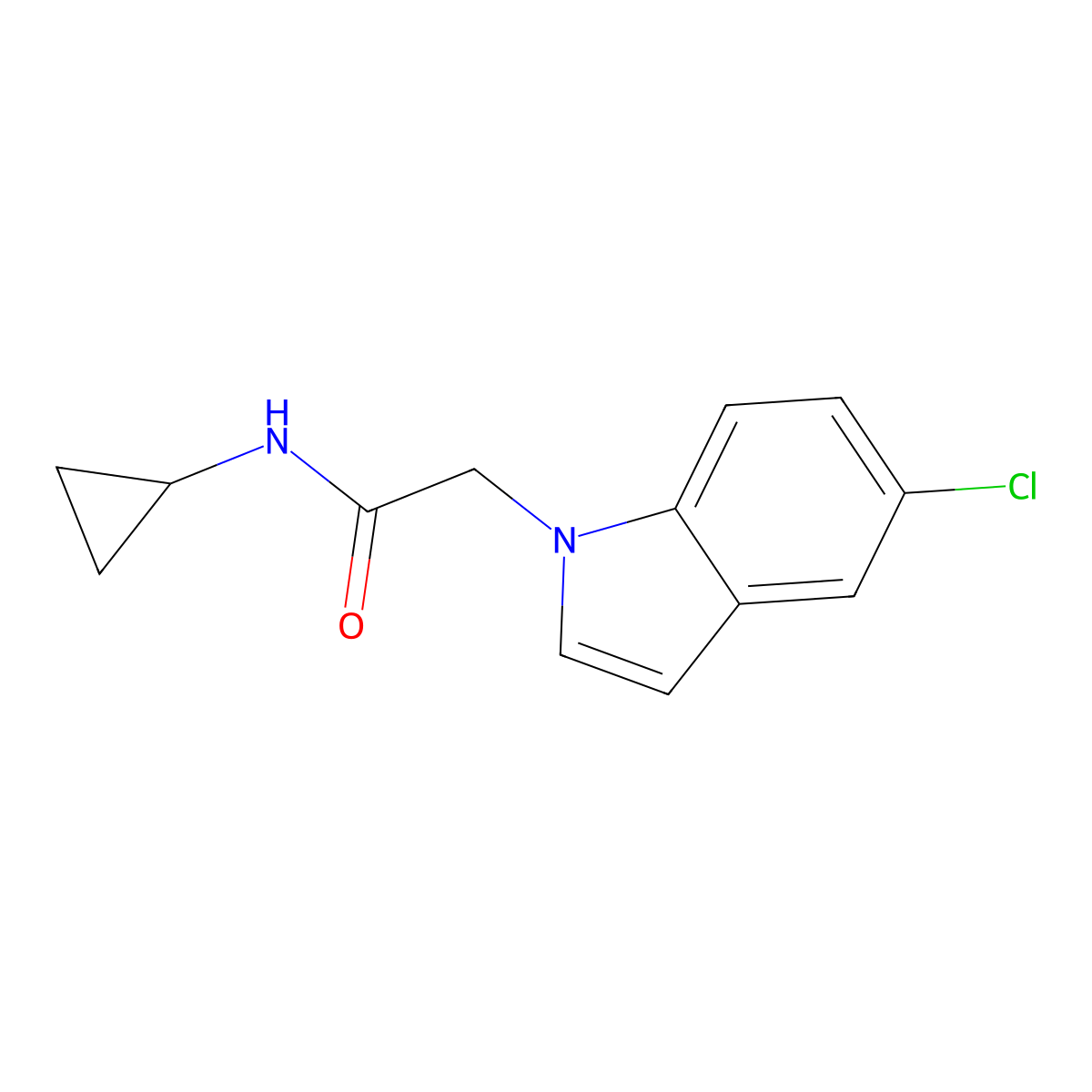 2-(5-chloro-1H-indol-1-yl)-N-cyclopropylacetamide molecular structure, CAS 1144437-59-1
