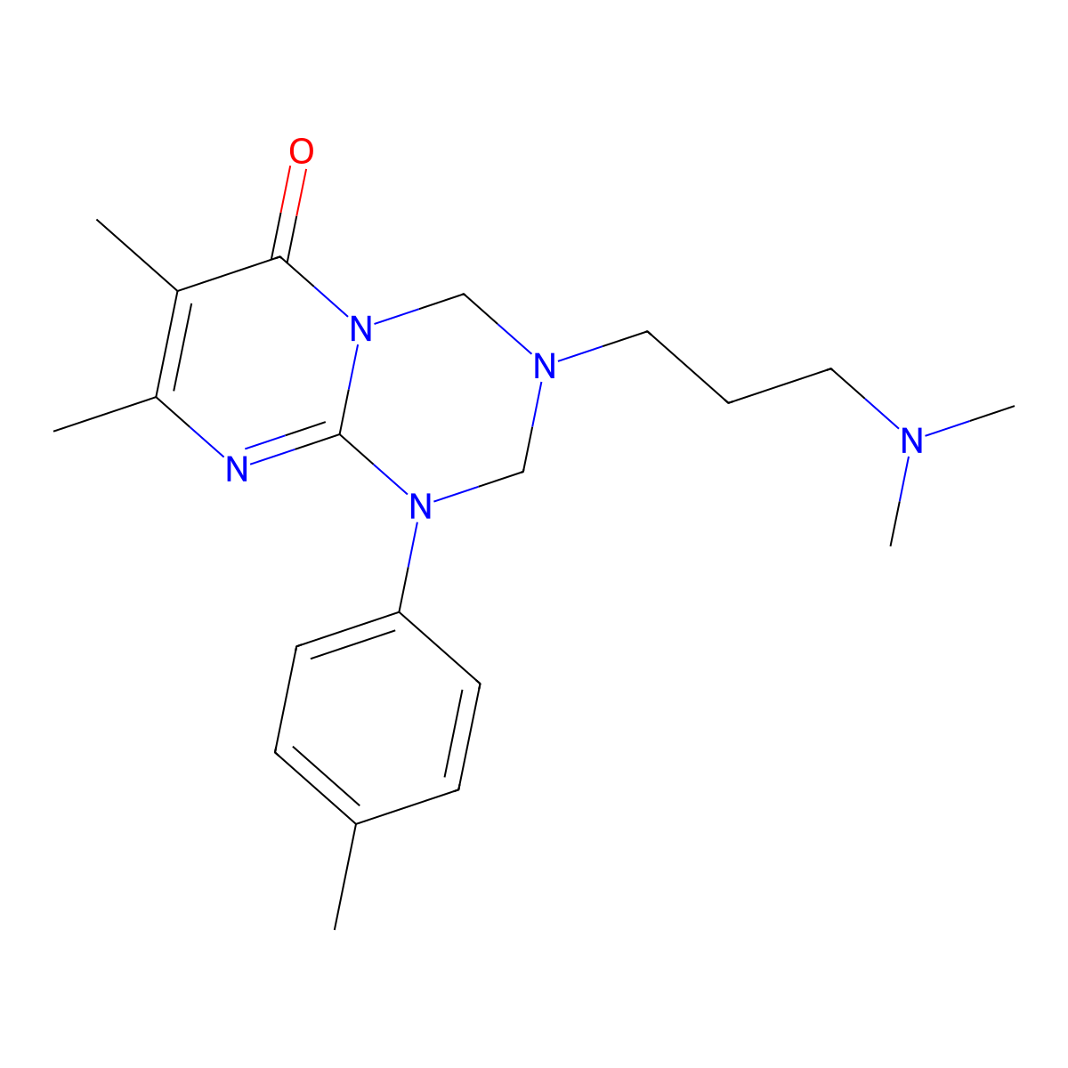 7-benzyl-8-methyl-3-(2-morpholin-4-ylethyl)-1-phenyl-1,2,3,4-tetrahydro-6H-pyrimido[1,2-a][1,3,5]triazin-6-one molecular structure, CAS 1144437-91-1