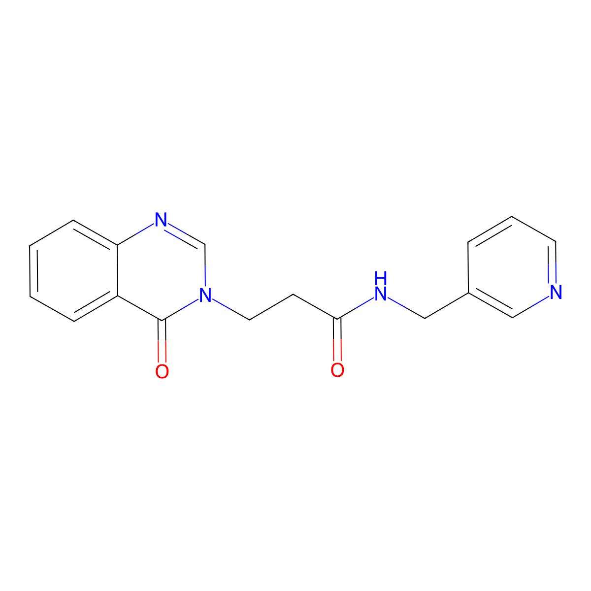 3-(4-oxoquinazolin-3(4H)-yl)-N-(pyridin-3-ylmethyl)propanamide molecular structure, CAS 1144437-98-8