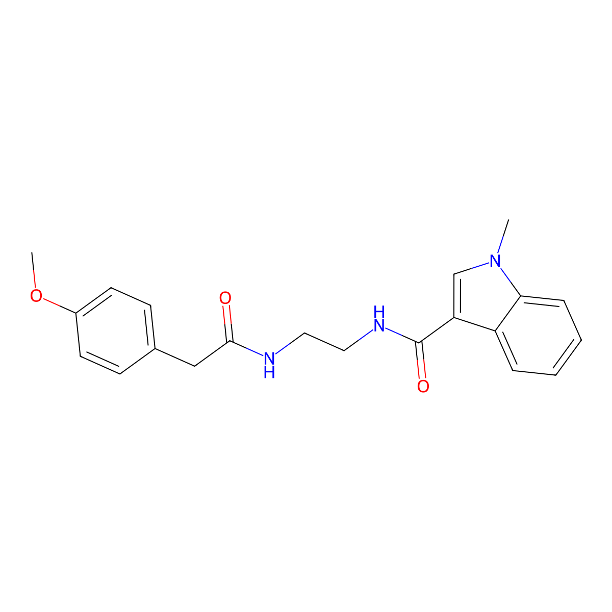 N-(2-{[(4-methoxyphenyl)acetyl]amino}ethyl)-1-methyl-1H-indole-3-carboxamide molecular structure, CAS 1144438-31-2