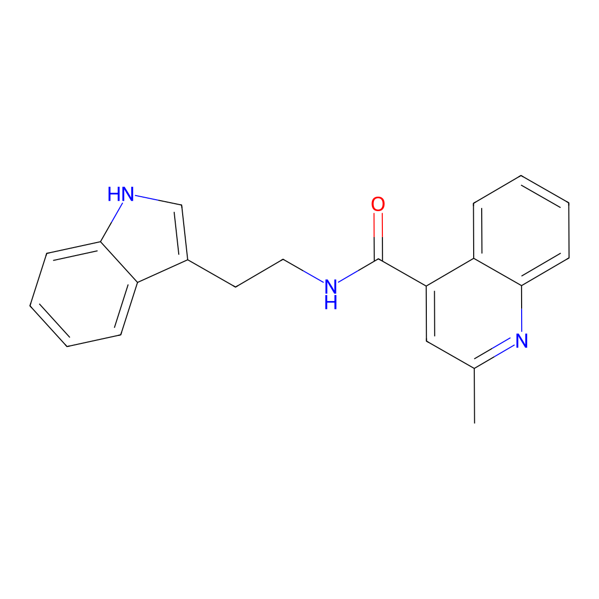 N-[2-(1H-indol-3-yl)ethyl]-2-methyl-4-quinolinecarboxamide molecular structure, CAS 1144438-35-6