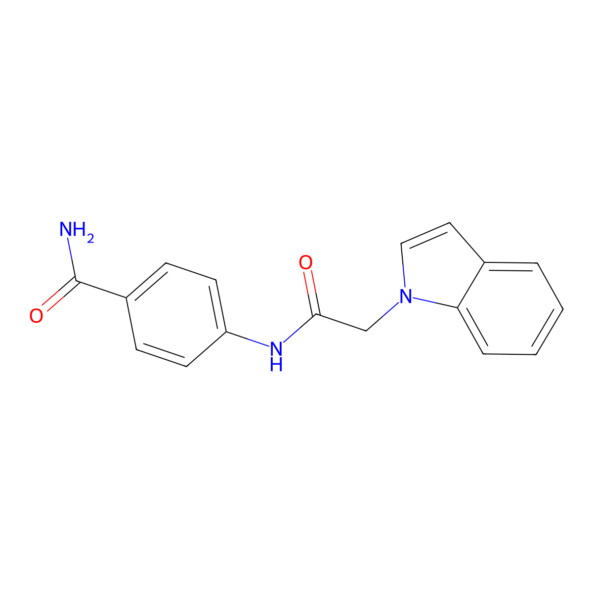 4-[(1H-indol-1-ylacetyl)amino]benzamide molecular structure, CAS 1144438-71-0