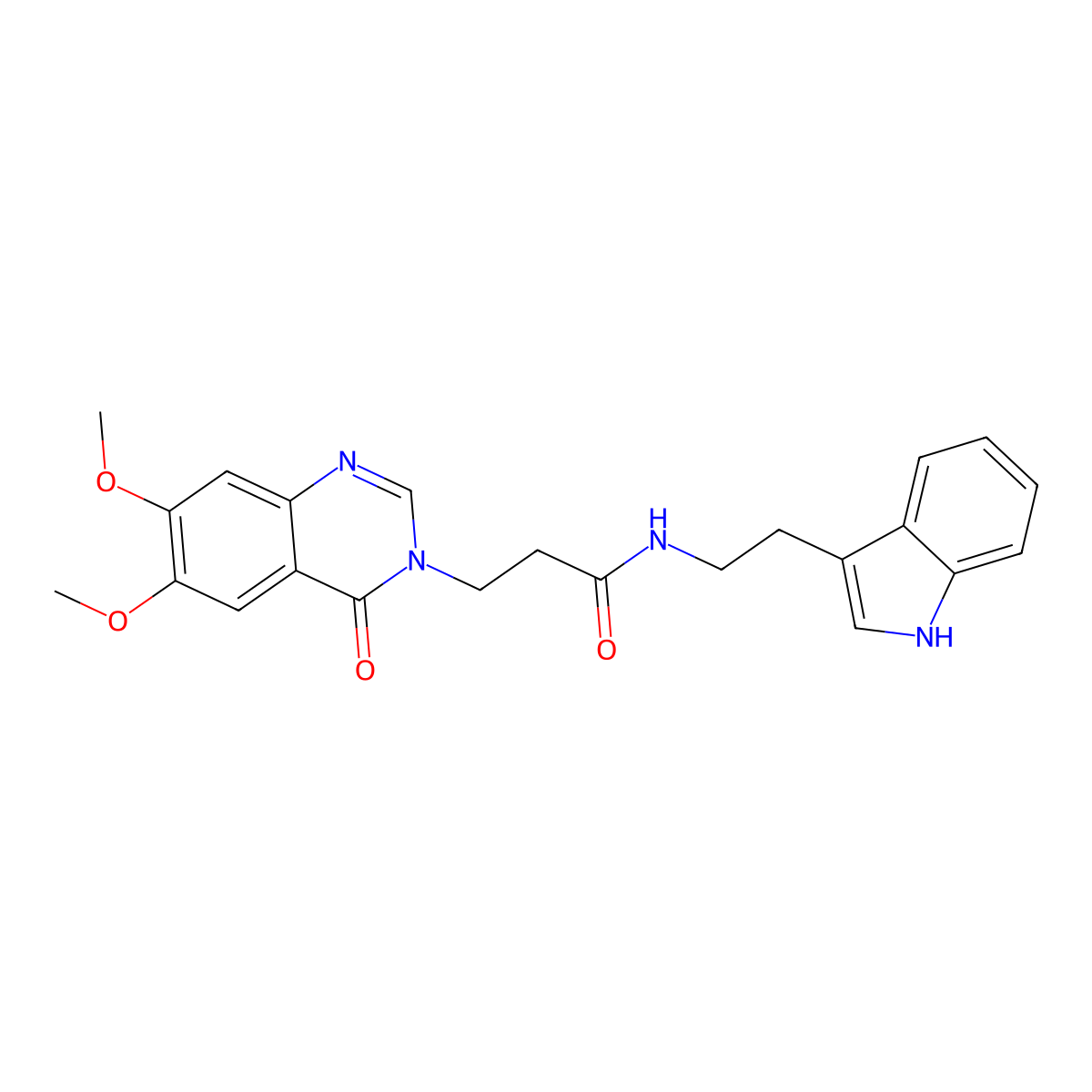 3-(6,7-dimethoxy-4-oxoquinazolin-3(4H)-yl)-N-[2-(1H-indol-3-yl)ethyl]propanamide molecular structure, CAS 1144438-73-2