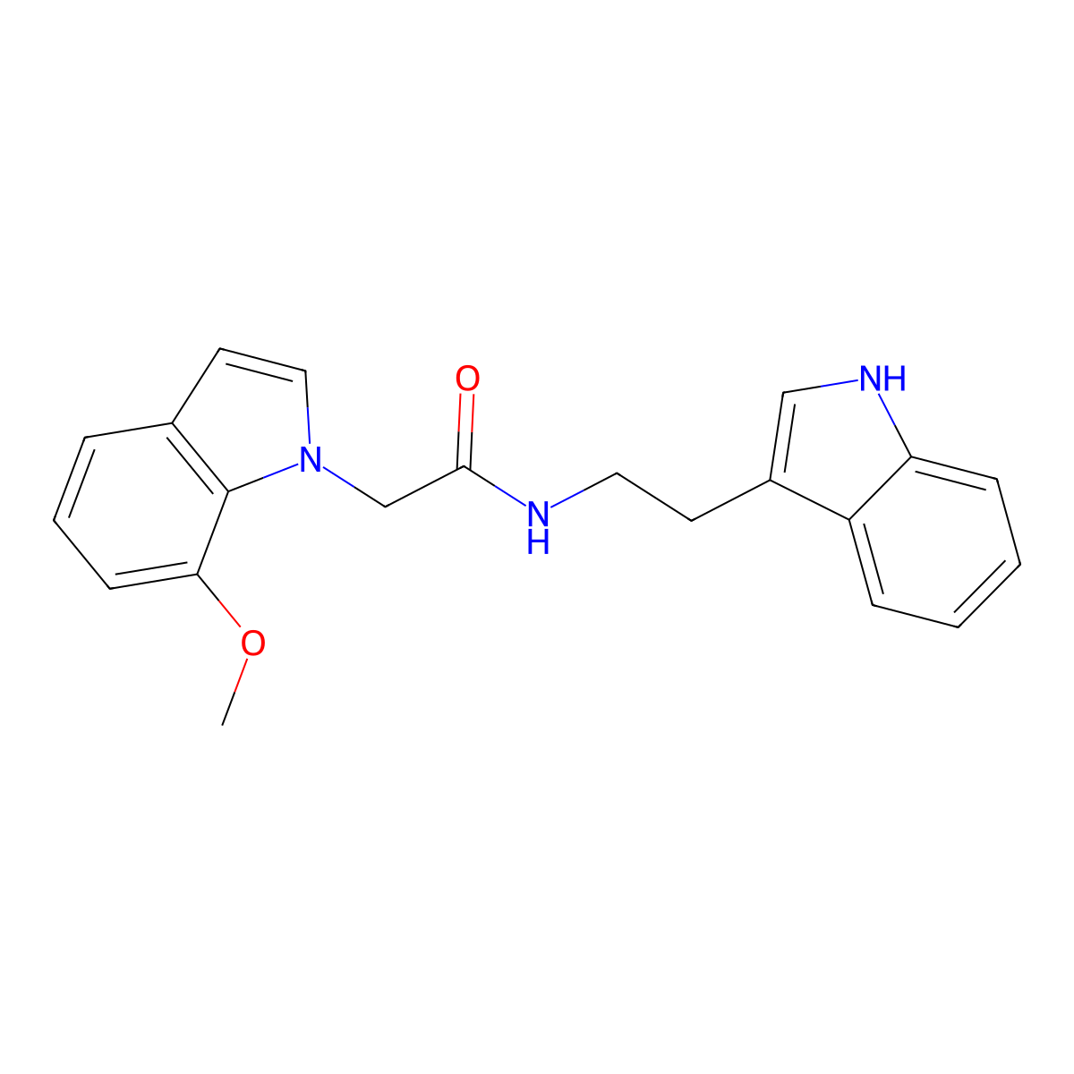 N-[2-(1H-indol-3-yl)ethyl]-2-(7-methoxy-1H-indol-1-yl)acetamide molecular structure, CAS 1144438-87-8