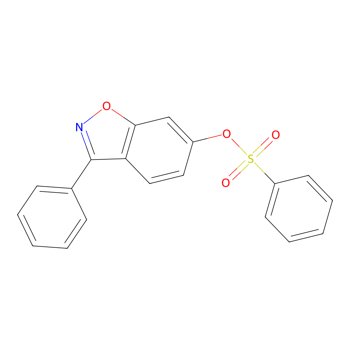3-Phenyl-1,2-benzoxazol-6-yl benzenesulfonate molecular structure, CAS 1144439-11-1