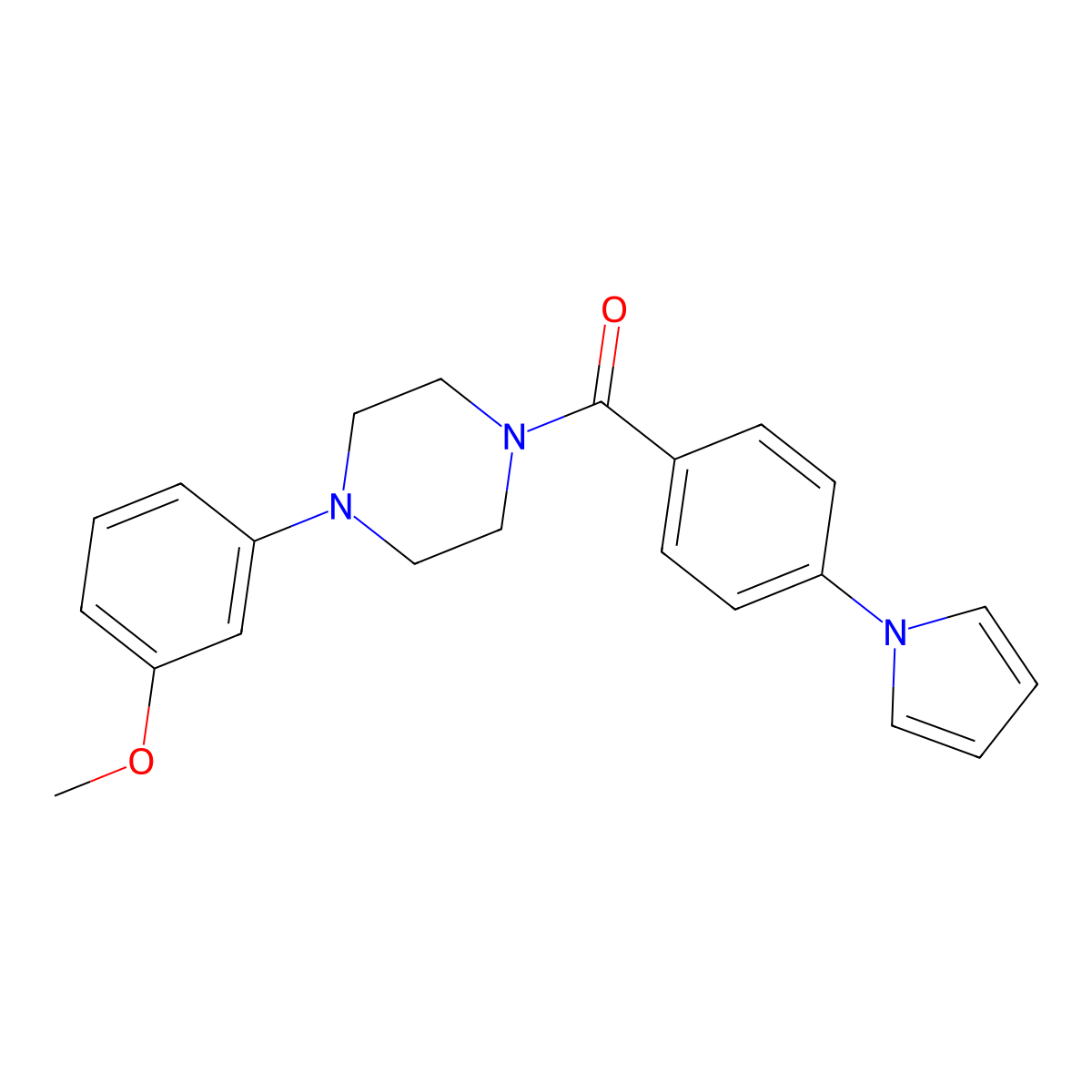 [4-(3-methoxyphenyl)piperazin-1-yl][4-(1H-pyrrol-1-yl)phenyl]methanone molecular structure, CAS 1144439-20-2
