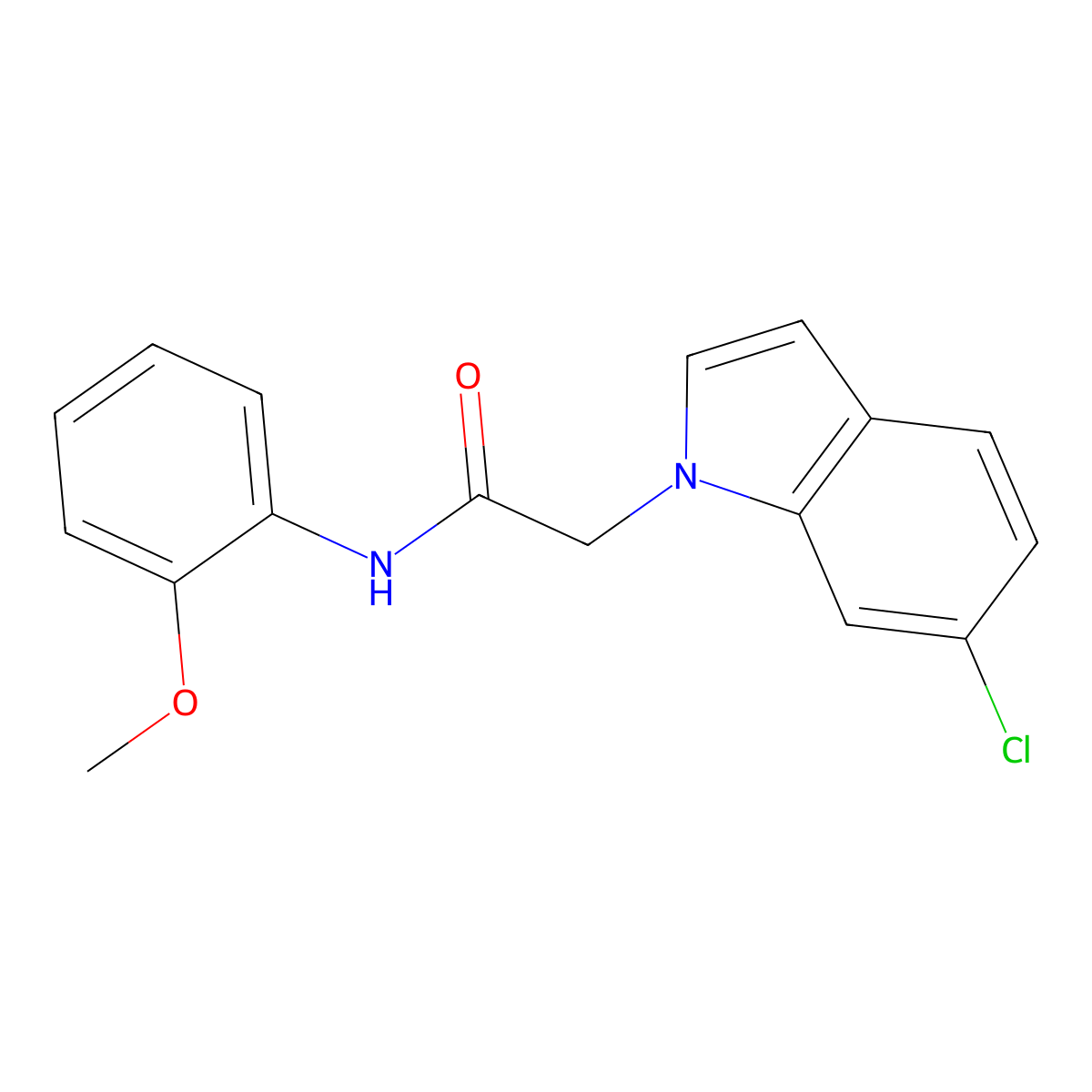 2-(6-chloro-1H-indol-1-yl)-N-(2-methoxyphenyl)acetamide molecular structure, CAS 1144439-42-8