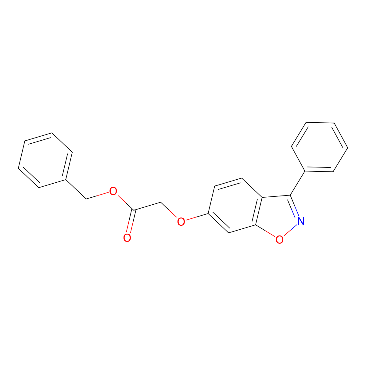 Benzyl [(3-phenyl-1,2-benzoxazol-6-yl)oxy]acetate molecular structure, CAS 1144439-60-0