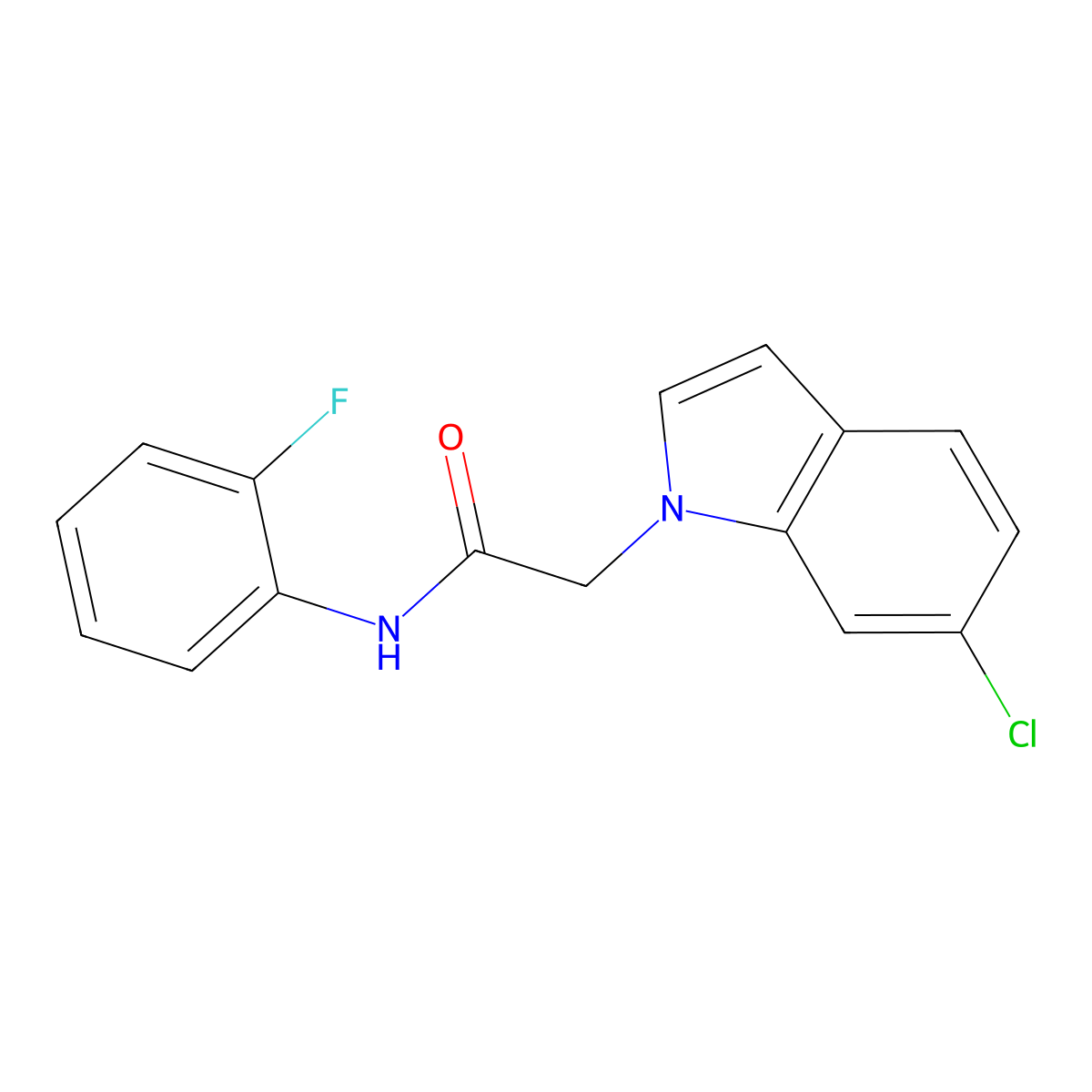 2-(6-chloro-1H-indol-1-yl)-N-(2-fluorophenyl)acetamide molecular structure, CAS 1144440-21-0