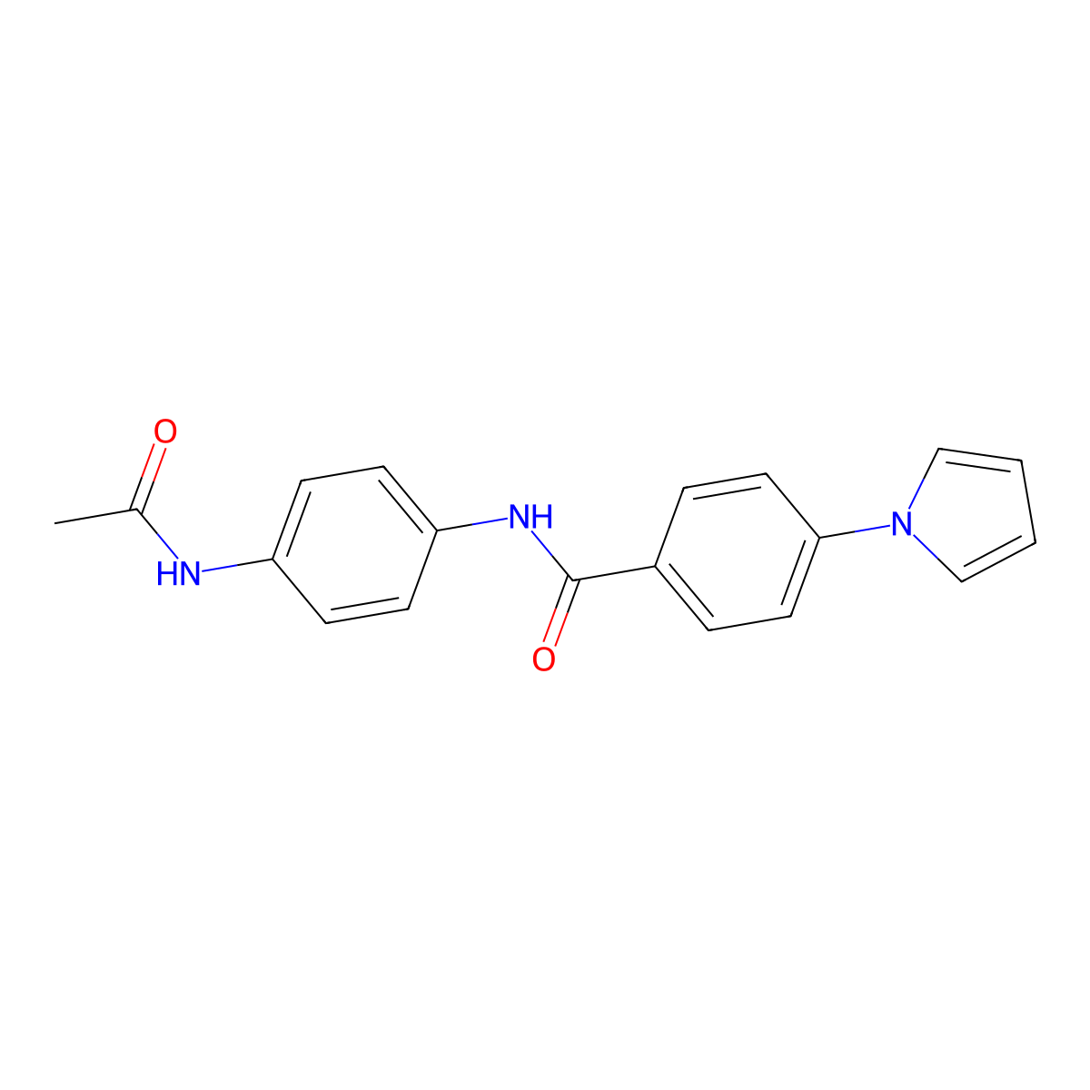 N-[4-(acetylamino)phenyl]-4-(1H-pyrrol-1-yl)benzamide molecular structure, CAS 1144440-73-2
