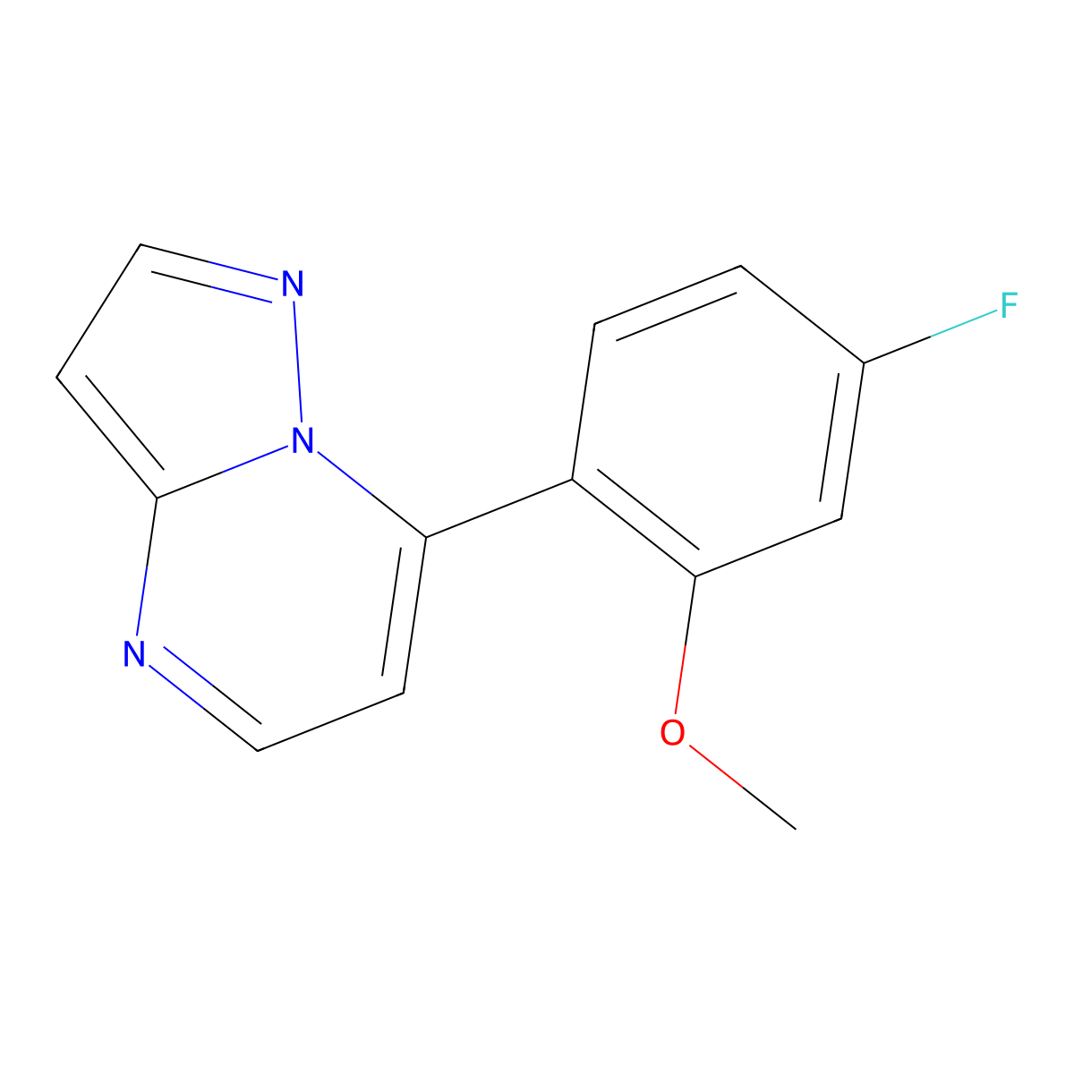 7-(4-Fluoro-2-methoxyphenyl)pyrazolo[1,5-a]pyrimidine molecular structure, CAS 1144440-83-4