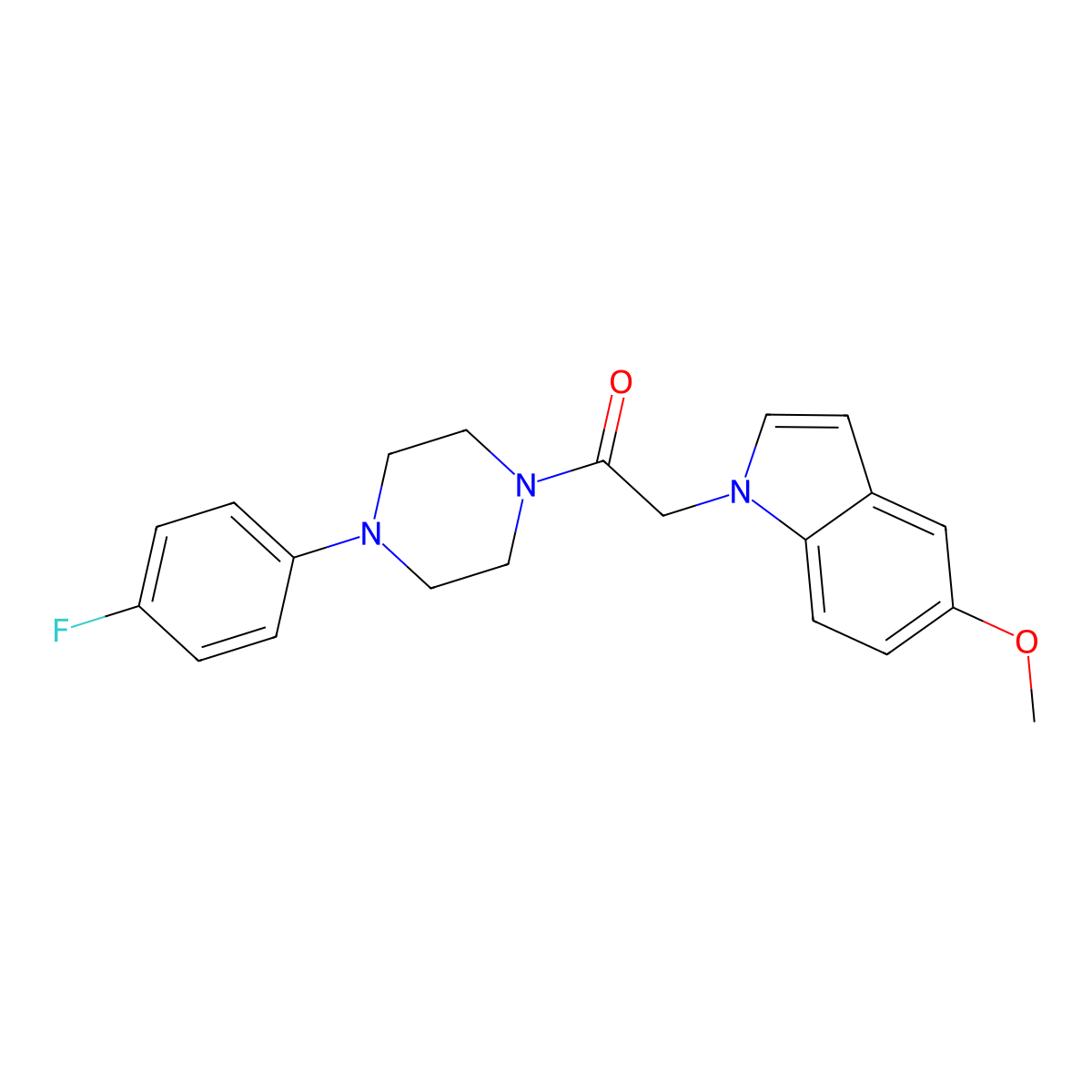 1-[4-(4-fluorophenyl)piperazin-1-yl]-2-(5-methoxy-1H-indol-1-yl)ethanone molecular structure, CAS 1144441-52-0