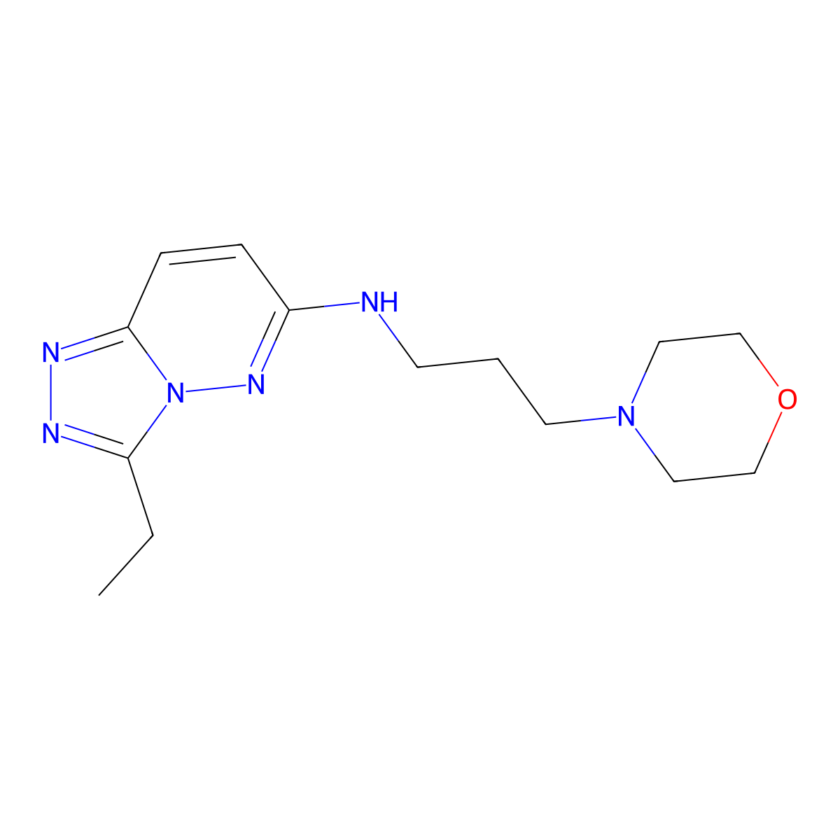3-ethyl-N-[3-(morpholin-4-yl)propyl][1,2,4]triazolo[4,3-b]pyridazin-6-amine molecular structure, CAS 1144441-61-1