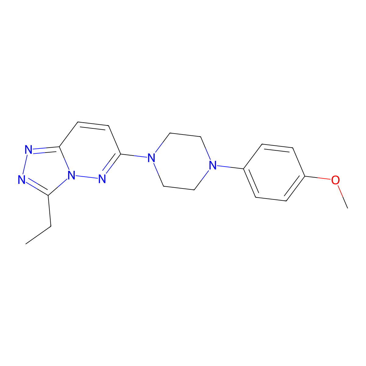 3-Ethyl-6-[4-(4-methoxyphenyl)piperazin-1-yl][1,2,4]triazolo[4,3-b]pyridazine molecular structure, CAS 1144441-82-6