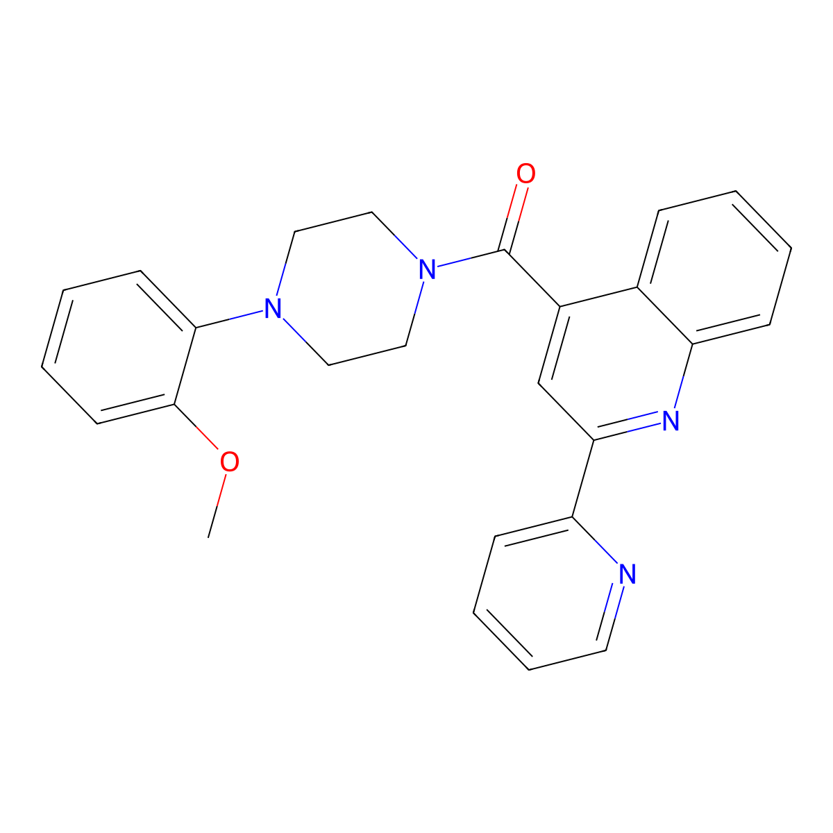 [4-(2-Methoxyphenyl)piperazino][2-(2-pyridyl)-4-quinolyl]methanone molecular structure, CAS 1144441-88-2