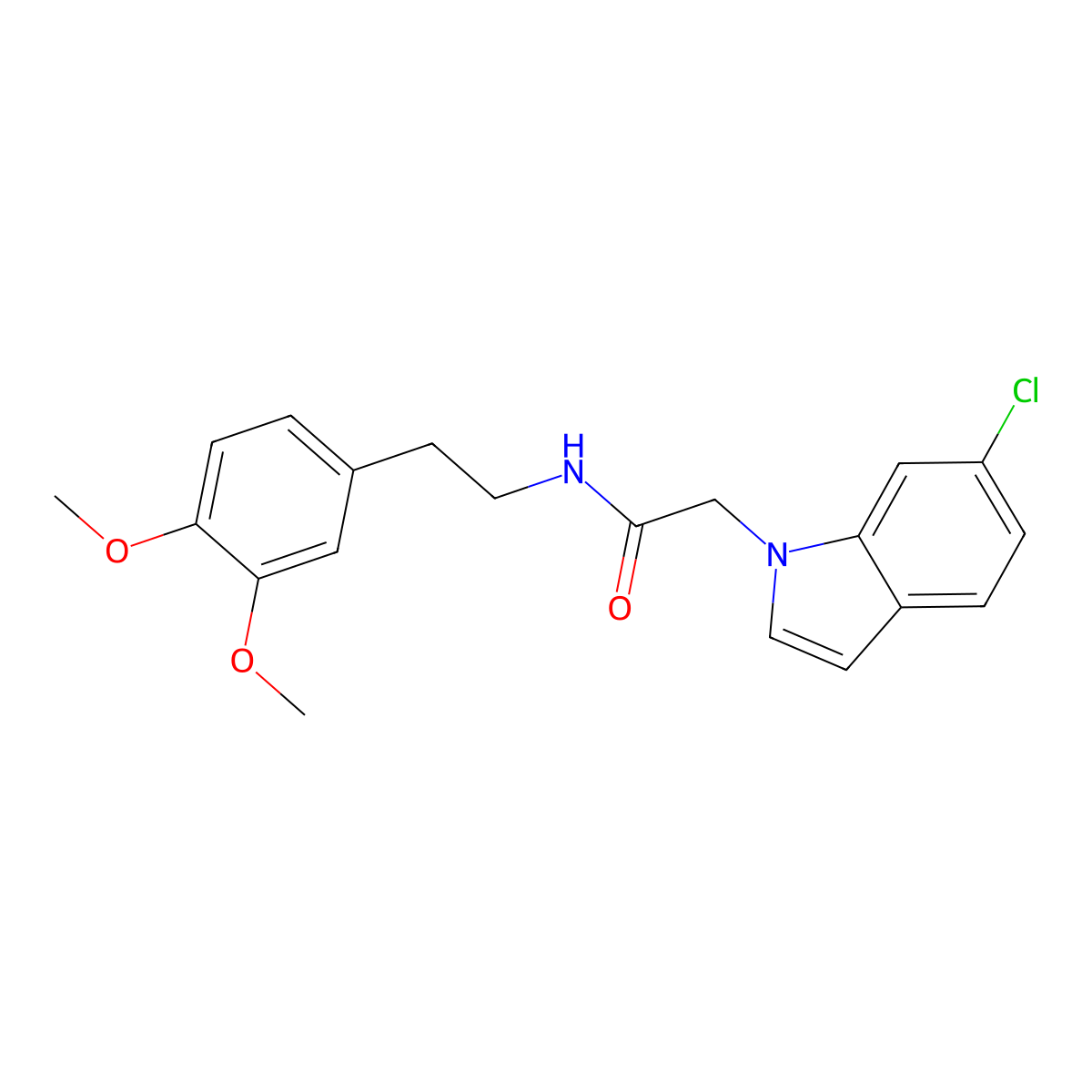 2-(6-chloro-1H-indol-1-yl)-N-[2-(3,4-dimethoxyphenyl)ethyl]acetamide molecular structure, CAS 1144441-96-2