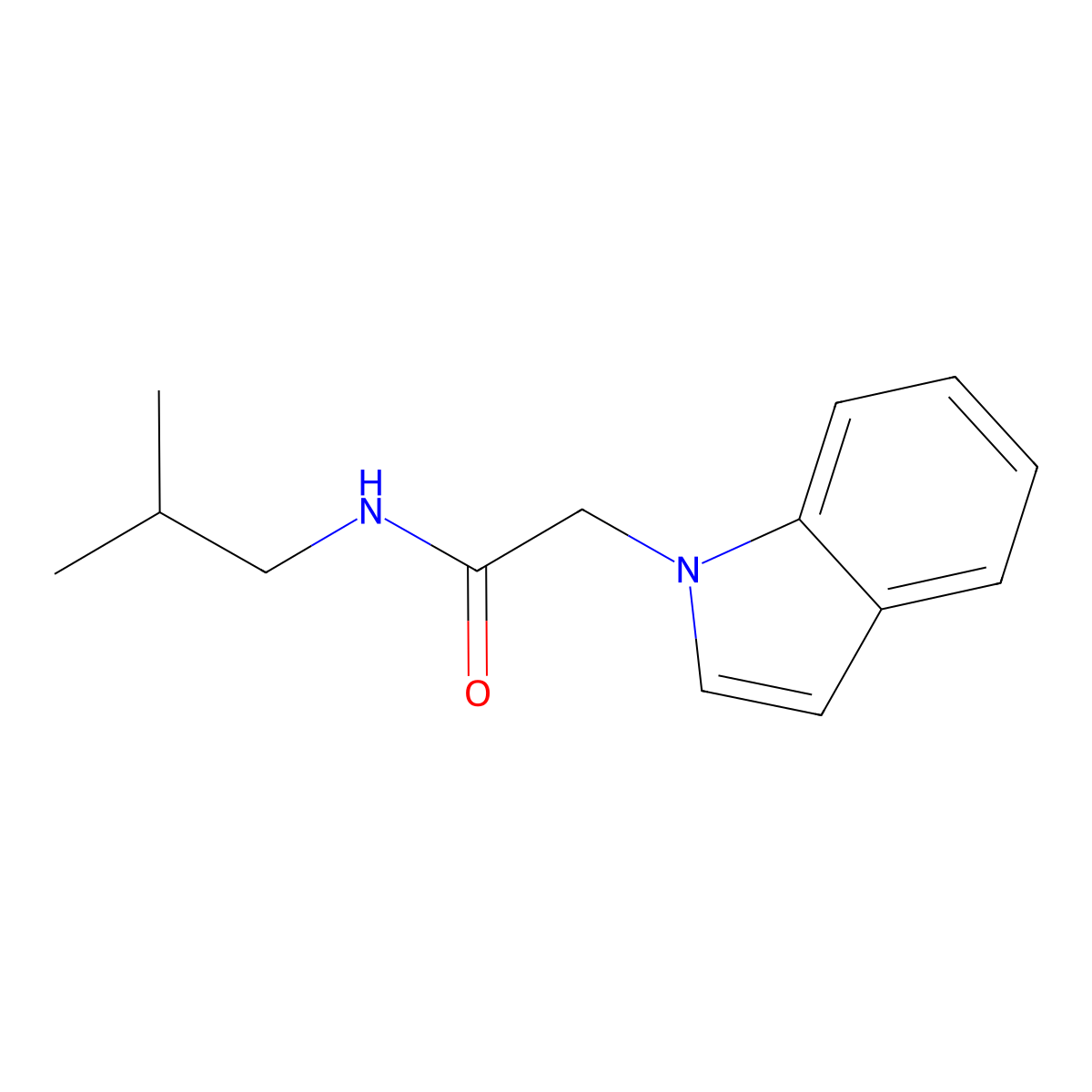 2-(1H-indol-1-yl)-N-(2-methylpropyl)acetamide molecular structure, CAS 1144442-03-4
