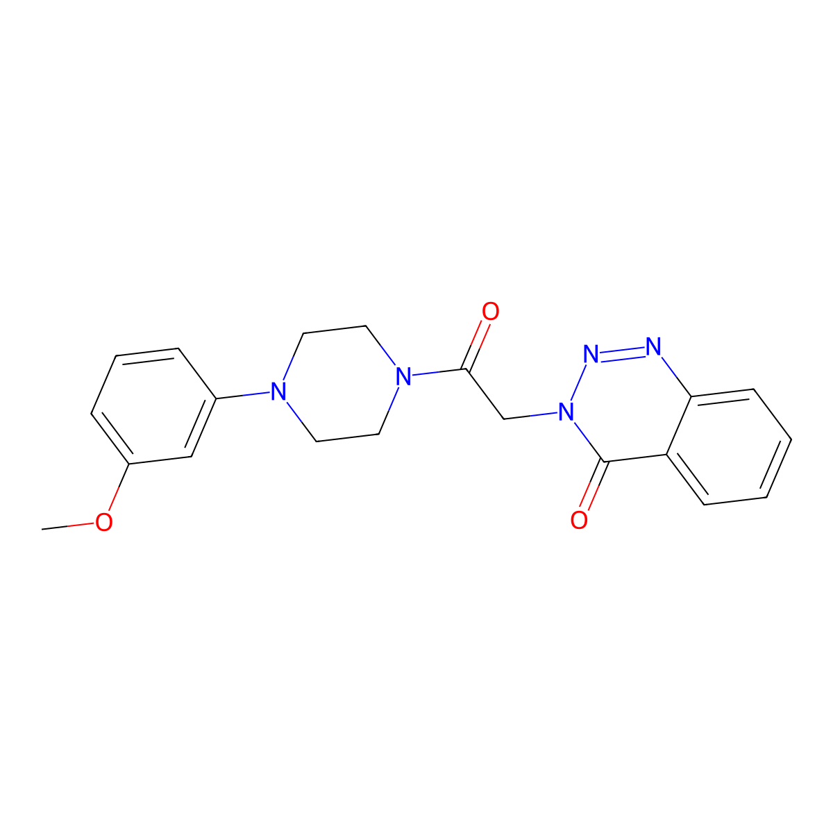 3-{2-[4-(3-methoxyphenyl)piperazino]-2-oxoethyl}-1,2,3-benzotriazin-4(3H)-one molecular structure, CAS 1144442-14-7