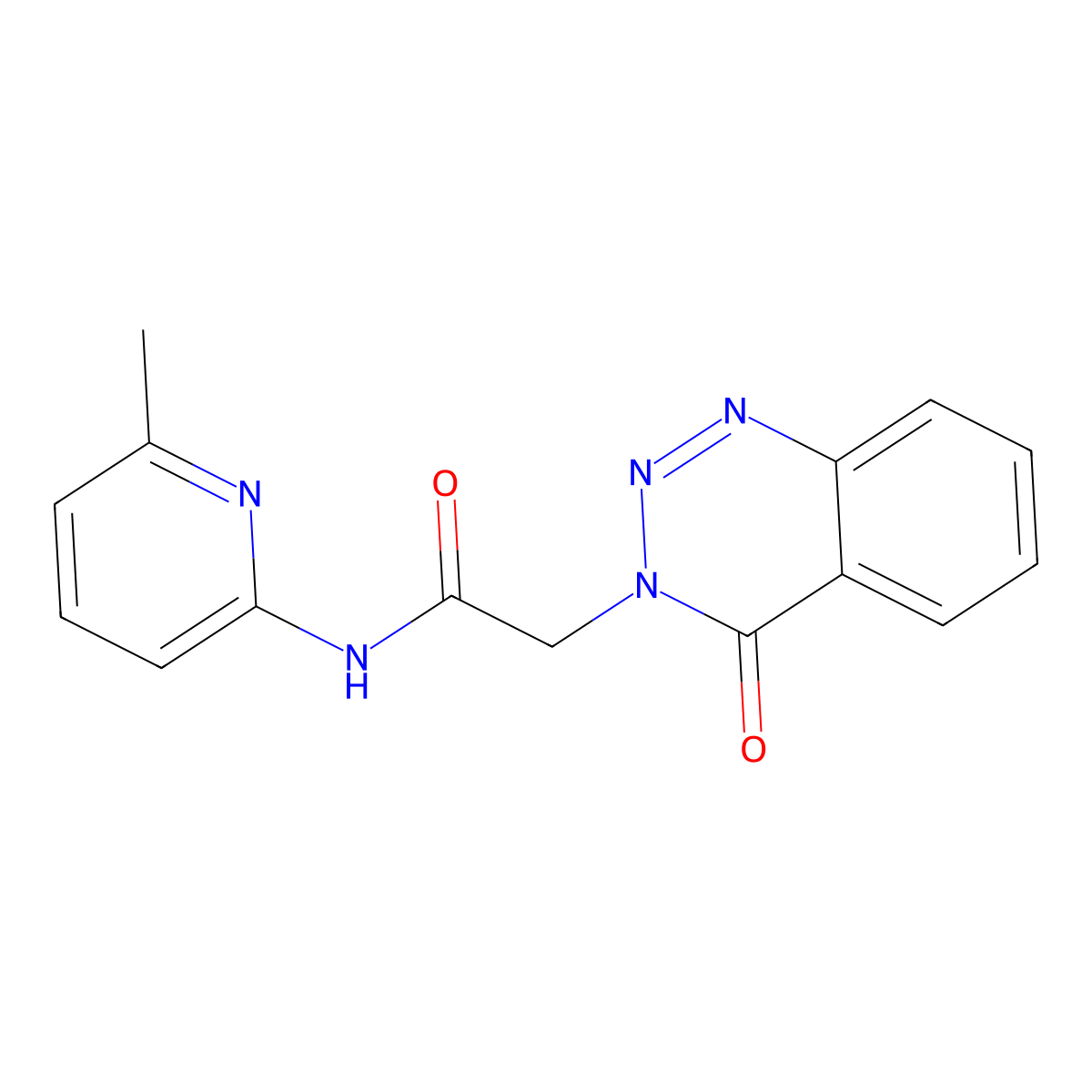 N-(6-methylpyridin-2-yl)-2-(4-oxo-1,2,3-benzotriazin-3(4H)-yl)acetamide molecular structure, CAS 1144442-44-3