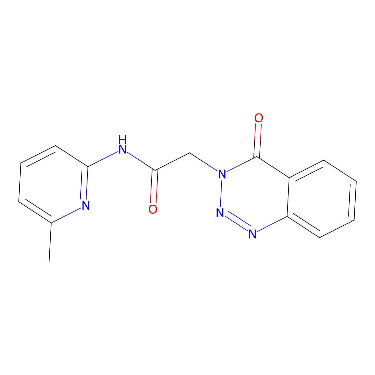 N-(6-methylpyridin-2-yl)-2-(4-oxo-1,2,3-benzotriazin-3(4H)-yl)acetamide molecular structure, CAS 1144442-44-3