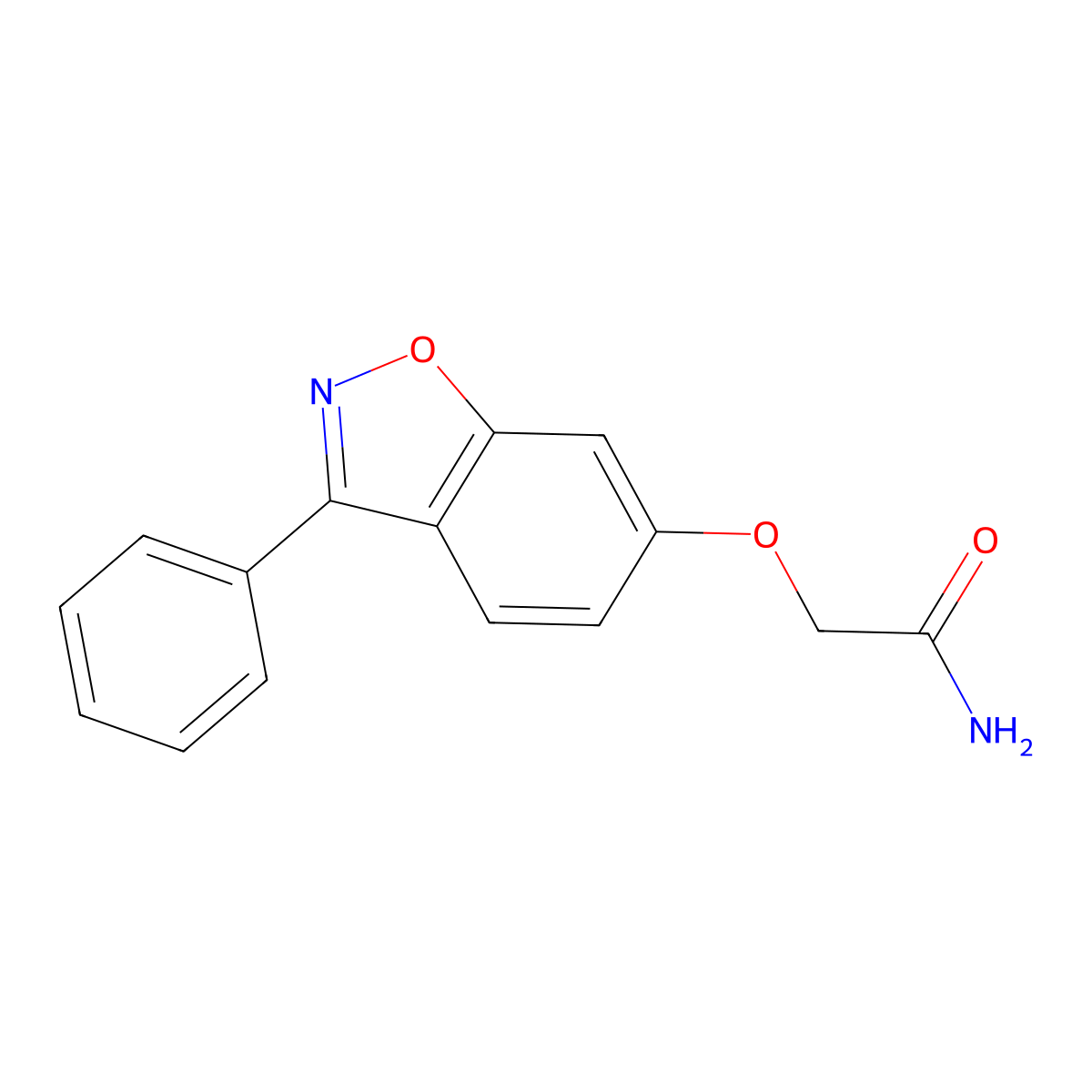 2-[(3-Phenyl-1,2-benzoxazol-6-yl)oxy]acetamide molecular structure, CAS 1144442-61-4