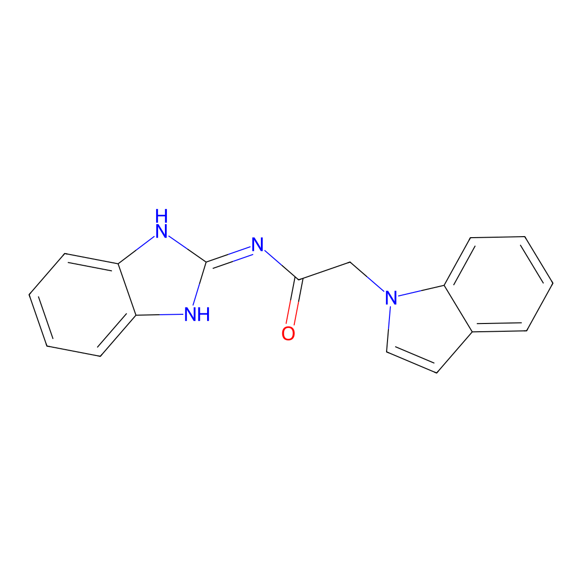 N-(1H-1,3-benzimidazol-2-yl)-2-(1H-indol-1-yl)acetamide molecular structure, CAS 1144442-70-5