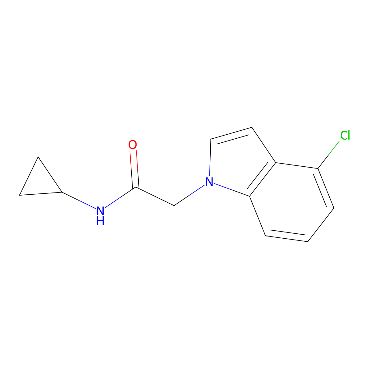 2-(4-chloro-1H-indol-1-yl)-N-cyclopropylacetamide molecular structure, CAS 1144442-84-1