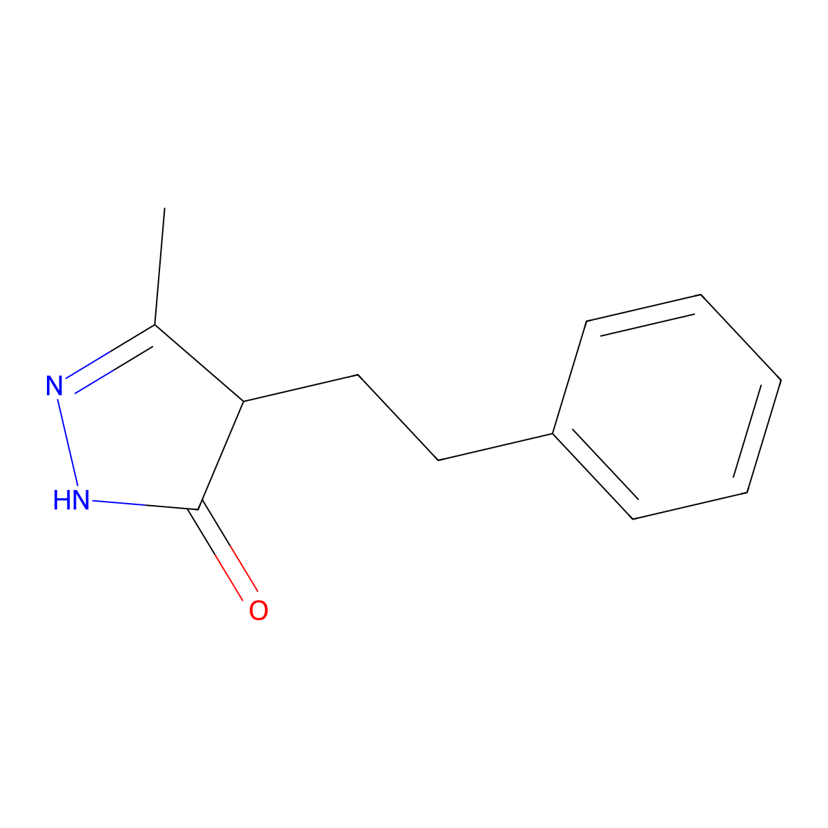 5-methyl-4-(2-phenylethyl)-2,4-dihydro-3H-pyrazol-3-one molecular structure, CAS 1144443-04-8