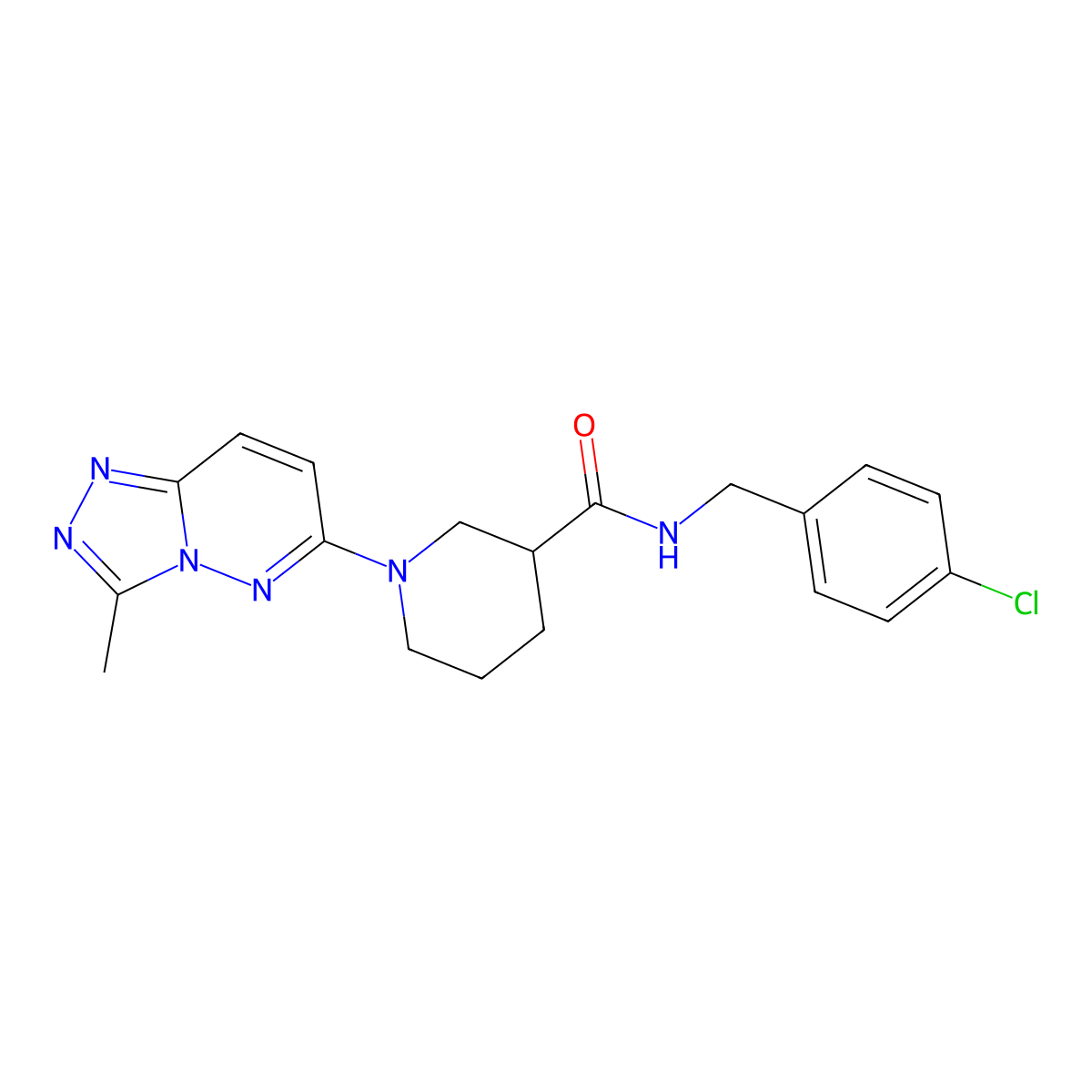 N-(4-chlorobenzyl)-1-(3-methyl[1,2,4]triazolo[4,3-b]pyridazin-6-yl)piperidine-3-carboxamide molecular structure, CAS 1144443-06-0