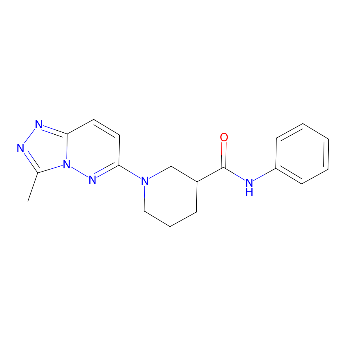 1-(3-methyl[1,2,4]triazolo[4,3-b]pyridazin-6-yl)-N-phenylpiperidine-3-carboxamide molecular structure, CAS 1144443-11-7