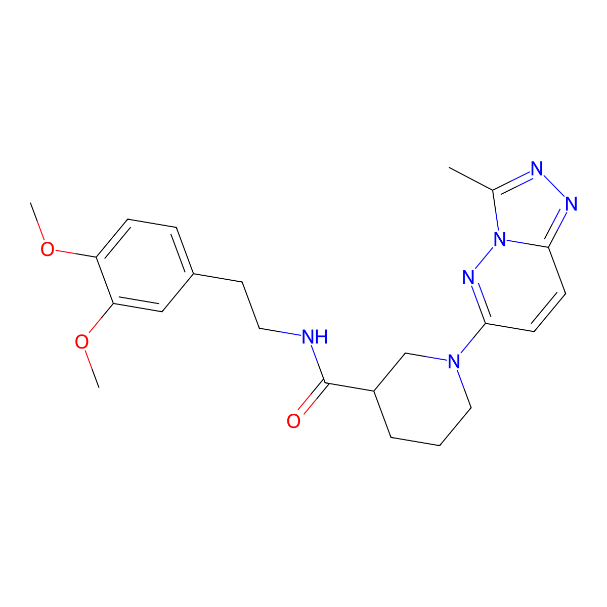 N-[2-(3,4-dimethoxyphenyl)ethyl]-1-(3-methyl[1,2,4]triazolo[4,3-b]pyridazin-6-yl)piperidine-3-carboxamide molecular structure, CAS 1144443-26-4