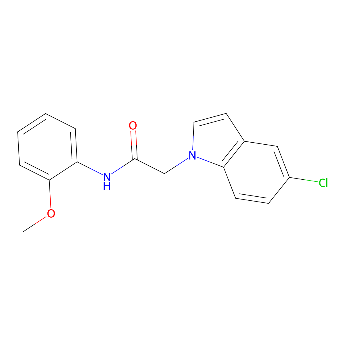 2-(5-chloro-1H-indol-1-yl)-N-(2-methoxyphenyl)acetamide molecular structure, CAS 1144443-28-6