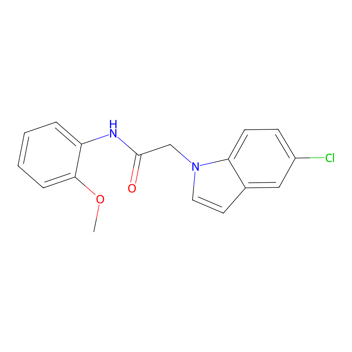 2-(5-chloro-1H-indol-1-yl)-N-(2-methoxyphenyl)acetamide molecular structure, CAS 1144443-28-6