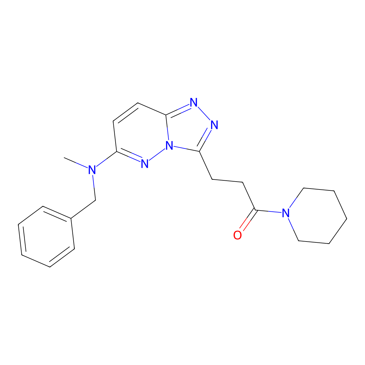 3-{6-[Benzyl(methyl)amino][1,2,4]triazolo[4,3-b]pyridazin-3-yl}-1-(piperidin-1-yl)propan-1-one molecular structure, CAS 1144443-92-4