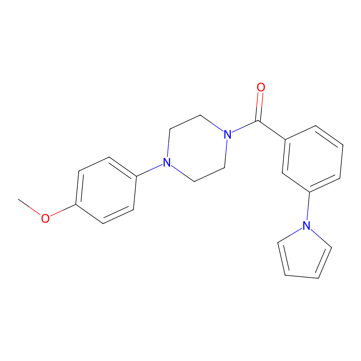 1-(4-methoxyphenyl)-4-[3-(1H-pyrrol-1-yl)benzoyl]piperazine molecular structure, CAS 1144444-45-0