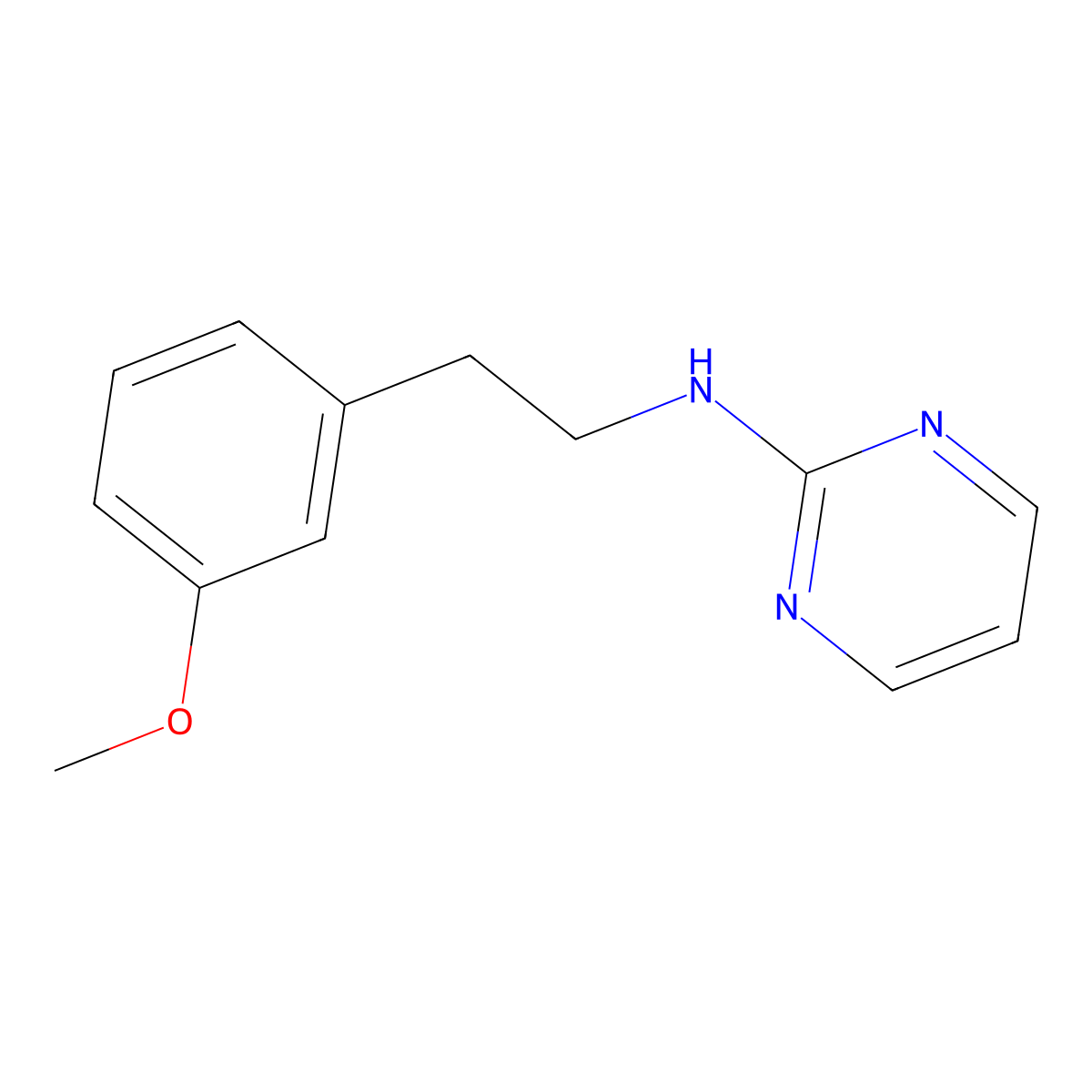 N-[2-(3-methoxyphenyl)ethyl]pyrimidin-2-amine molecular structure, CAS 1144444-52-9