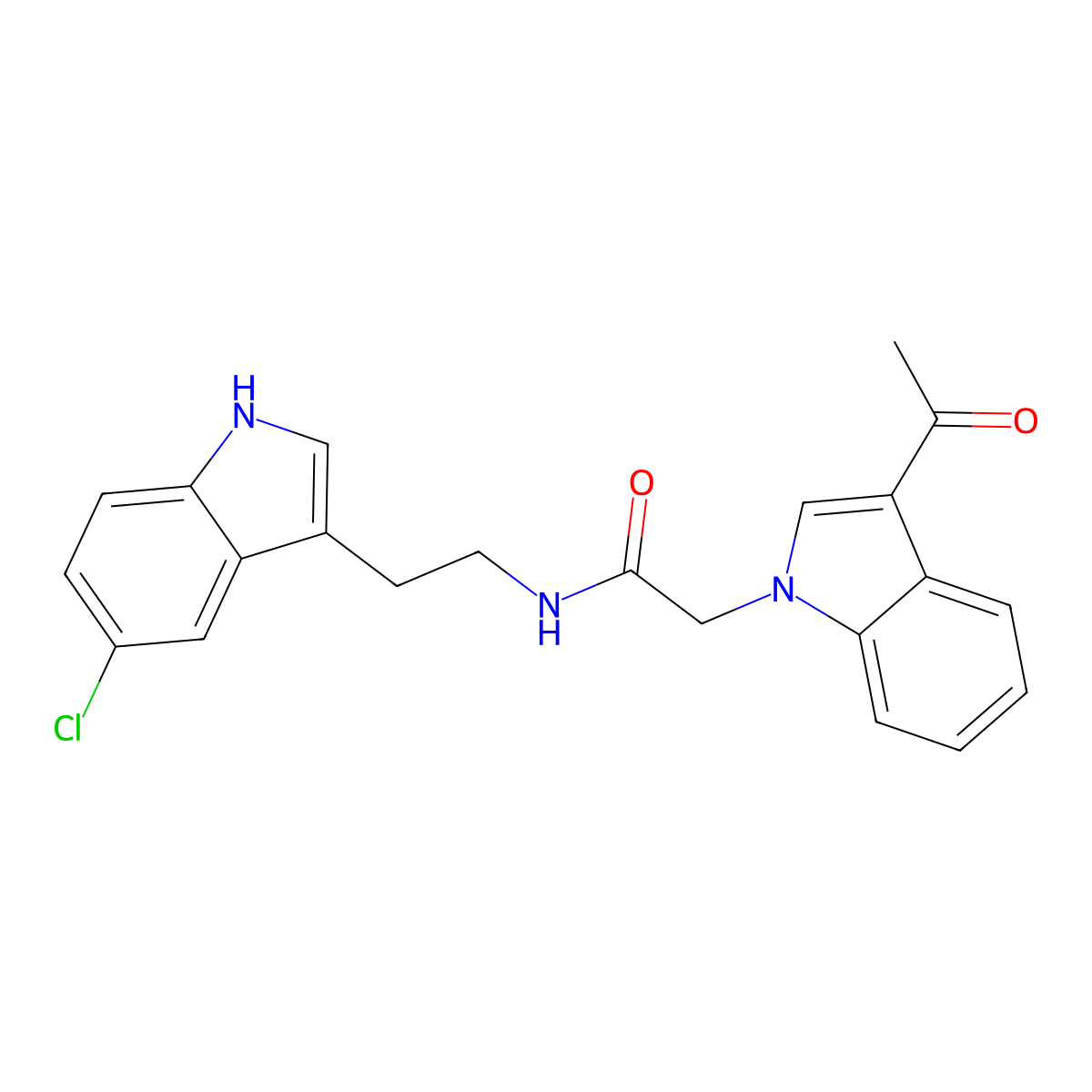 2-(3-acetyl-1H-indol-1-yl)-N-[2-(5-chloro-1H-indol-3-yl)ethyl]acetamide molecular structure, CAS 1144444-62-1