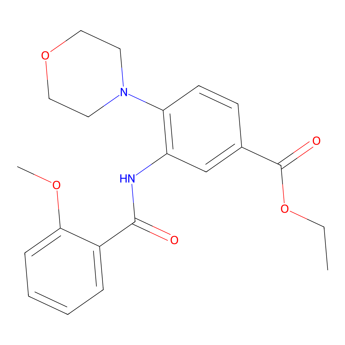 Ethyl 3-[(2-methoxybenzoyl)amino]-4-(4-morpholinyl)benzoate molecular structure, CAS 1144445-48-6