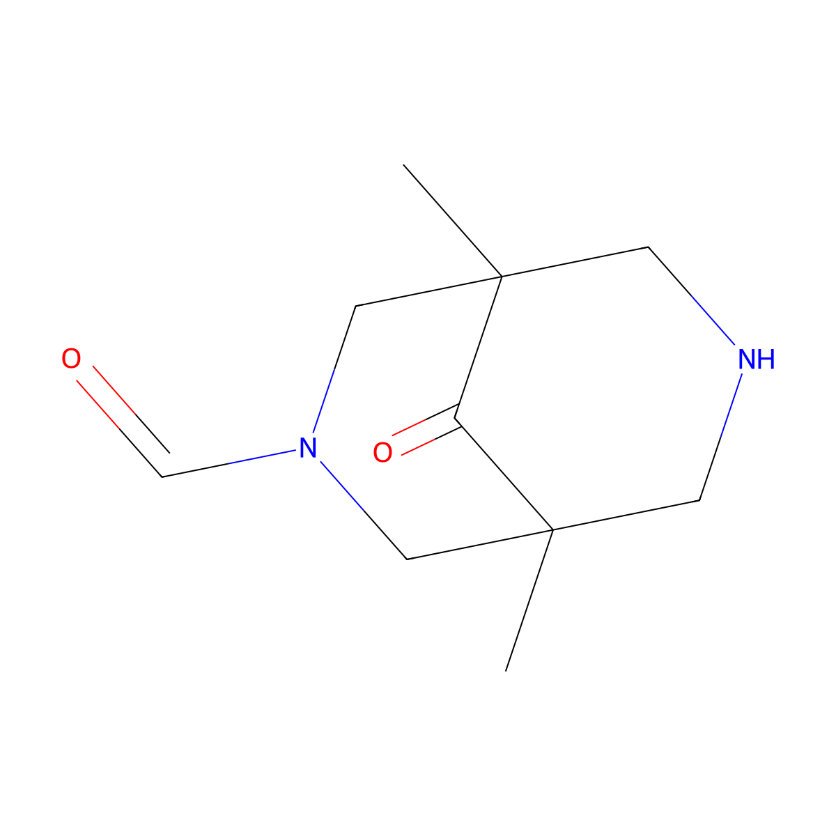 1,5-Dimethyl-9-oxo-3,7-diazabicyclo[3.3.1]nonane-3-carbaldehyde molecular structure, CAS 1144445-88-4
