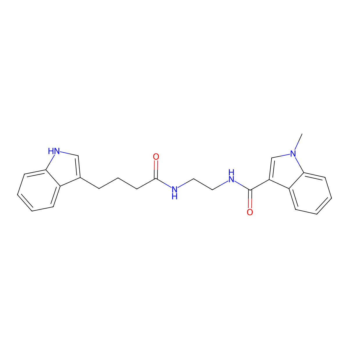 N-(2-{[4-(1H-indol-3-yl)butanoyl]amino}ethyl)-1-methyl-1H-indole-3-carboxamide molecular structure, CAS 1144445-89-5